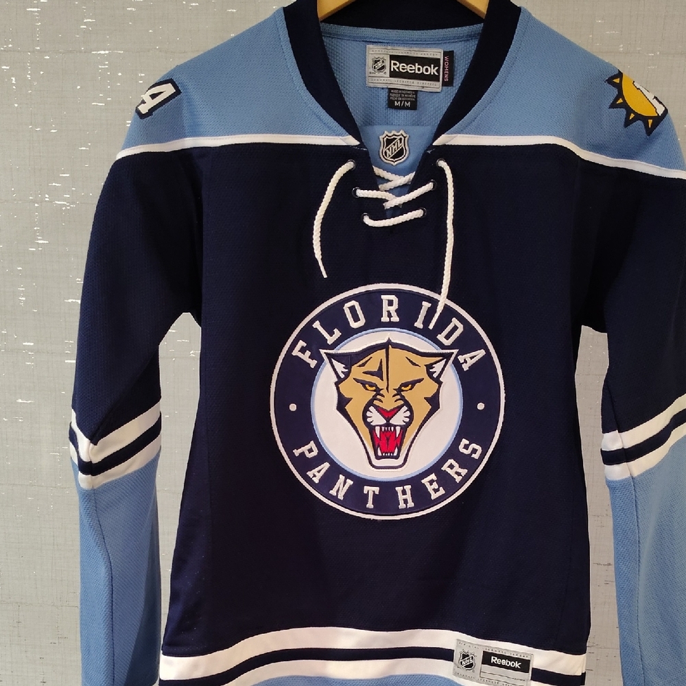 FLORIDA PANTHERS REEBOK JETBLUE ALTERNATE 3RD RARE BLANK HOCKEY JERSEY SIZE MED